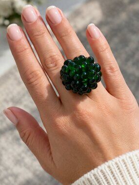 New Green Bubble Bauble Ring